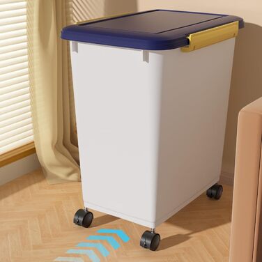 Контейнер для корму для собак Cetomo, 10L*2+32L, 3.5kg*2+12kg, з роликами, герметичний, білий