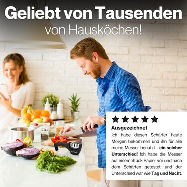 Точилка для ножів Lantana Smart Sharp - професійний набір для заточування кухонних ножів. 3 ступені (кераміка, вольфрам карбід, діамант), ергономічний дизайн, чорний та хром.