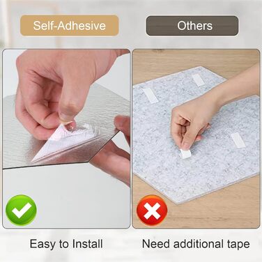 Набір гексагональних акустичних панелей MENAYODA (12 шт), самоклейні звукопоглинаючі плити високої щільності для стін, стелі та дверей, коричневі