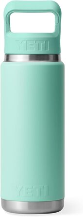 YETI Rambler C Drink Straw Bottle, vacuum-insulated stainless steel bottle with straw lid, 26 oz (769 ml) (Seafoam)