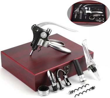 Corkscrew Wine Set, Wine Opener, Vacuum Pump Corkscrew Luxury Bottle Opener for Red Wine with Elegant Gift Box