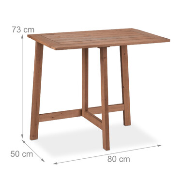 Relaxdays Rectangular Folding Table made of Wood