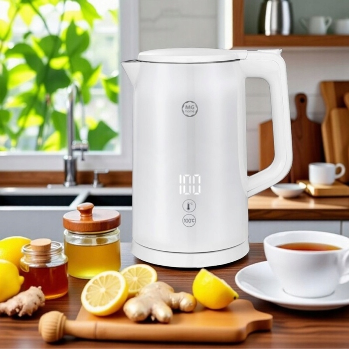 Електричний чайник MG Home DK24005w, 2200 Вт, 1,7 л, білий