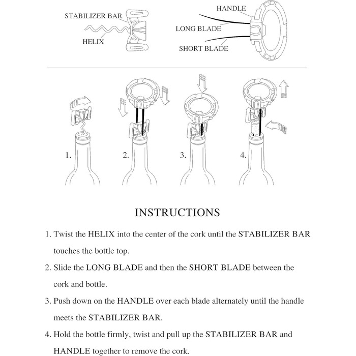 Відкривачка для вина LKKCHER з двома зубцями, для старих винних пляшок, професійна, бронзова з подарунковою коробкою та листівкою