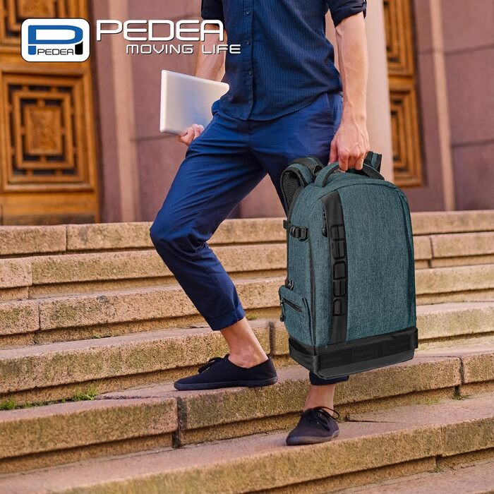 Рюкзак для DSLR-камери Pedea: стильний фоторюкзак з водонепроникним чохлом та змінною внутрішньою організацією (Petrol)