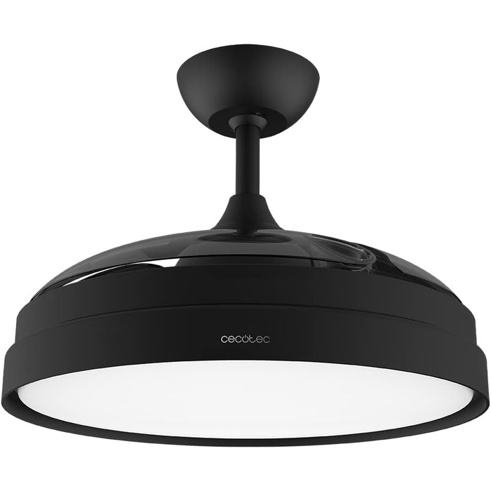 Стеляний вентилятор Cecotec EnergySilence Aero 470, 55 Вт, з пультом керування, діаметр 106 см, 3 лопаті, 3 швидкості, чорний, функція зими (діаметр 132 см, сірий)