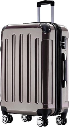 Чохол-валіза BEIBYE на 4 колесах, полікарбонат, 76 см, 110 л (Кофе)