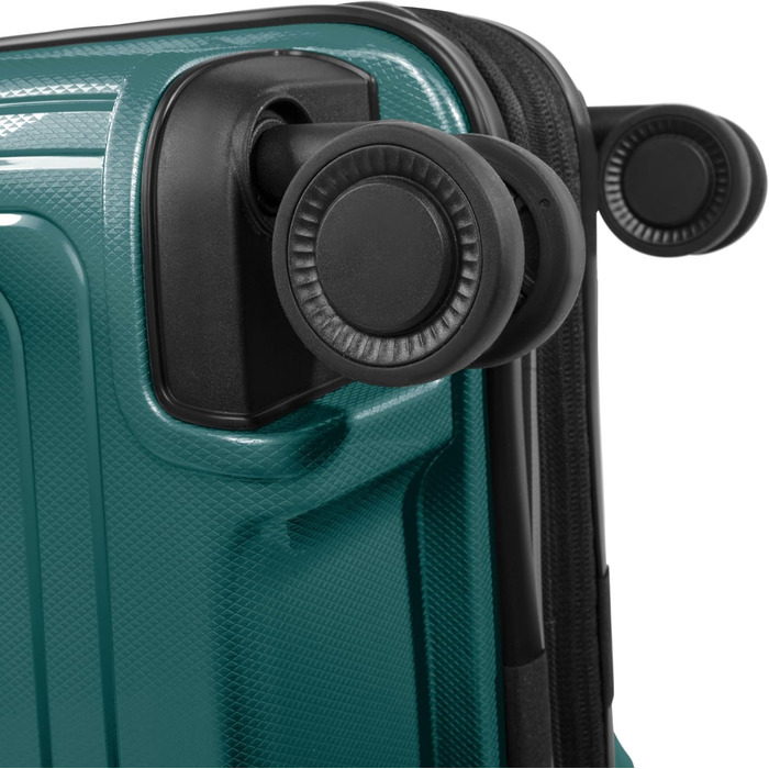 REDOLZ Trolley великий, жорсткий, 52x34x77 см, розширюється до 140 л, 4.4 кг, Pearl-green Metallic, ручна поклажа