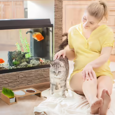 Relaxdays Cat Food Station & Cat Grass Bowl