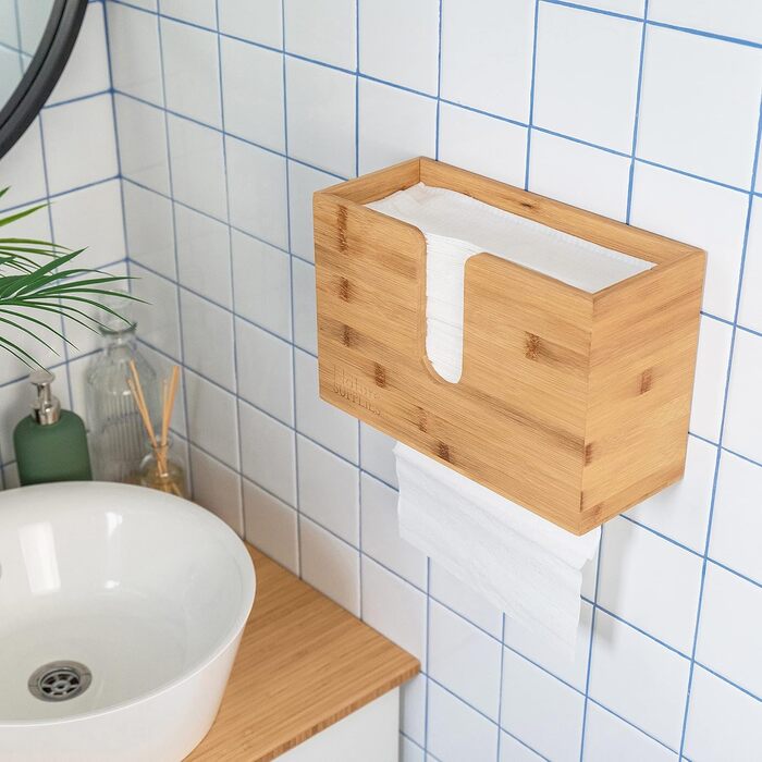 Nature Supplies Wooden Paper Towel Dispenser - Paper Towel Holder with Wall Mount or Tabletop Use, for C-, Z-, or Interfold-Folded Paper Towels