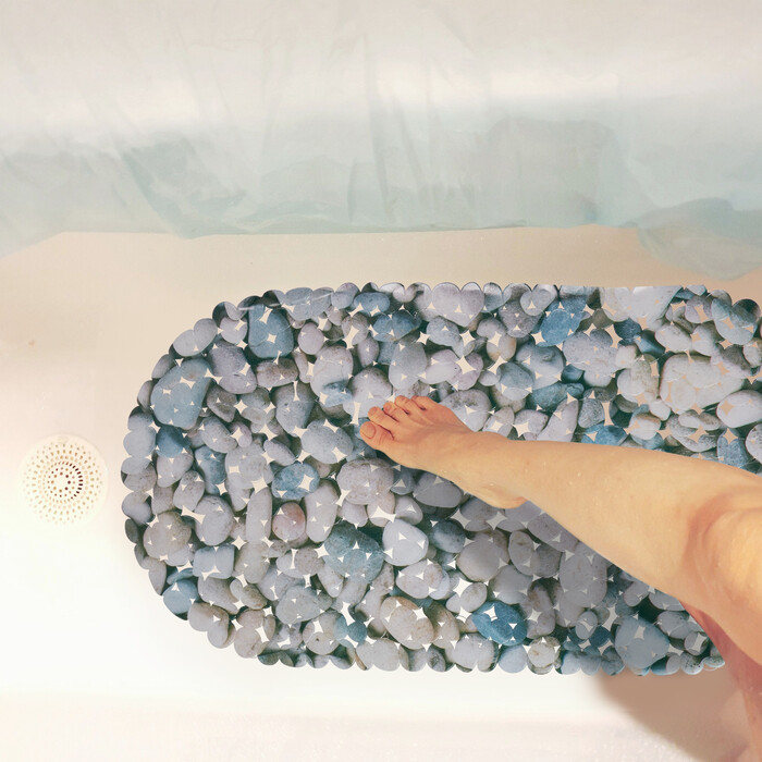 Relaxdays Bathtub Mat, Stone Look