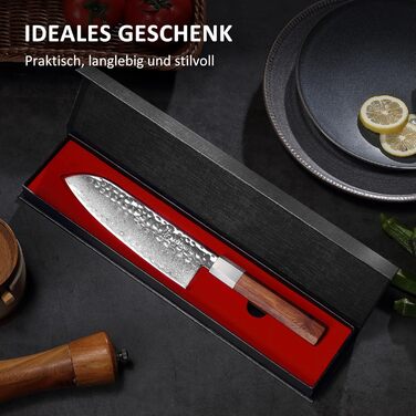 Кухонний ніж YOTSUBA Hackmesser 18 см: професійний кухонний тесак для м'яса та овочів з ергономічною ручкою з пакавуду, надзвичайно гострий