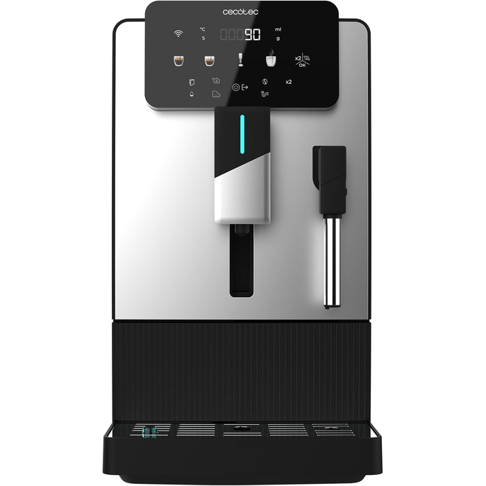 Кавомашина автоматична Cecotec Cremmaet Steam Latte Art Elite 1500 Вт, 19 бар, керамічні жорна, 1.1л + 400мл резервуари