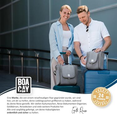 Дорожня косметичка BOACAY Extra Large для жінок, чоловіків та дітей, великий органайзер для аксесуарів та гігієни, колір Quartz Gray