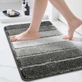 Килимок для ванної кімнати COSY HOMEER 40 x 60 см, антиковзаючий, м'який, для душу та ванної, темно-сірий