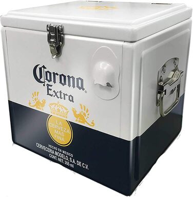 Алюмінієва ретро-холодильник Corona на 12 банок (12 л) з ручками та відкривачкою для пляшок