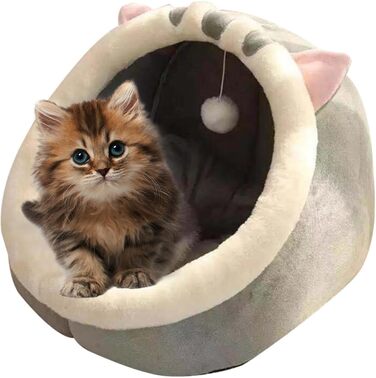 Кіт Хаус Індор - М'яке ліжко-печера для котів, тепле гніздечко, затишний дім для кота