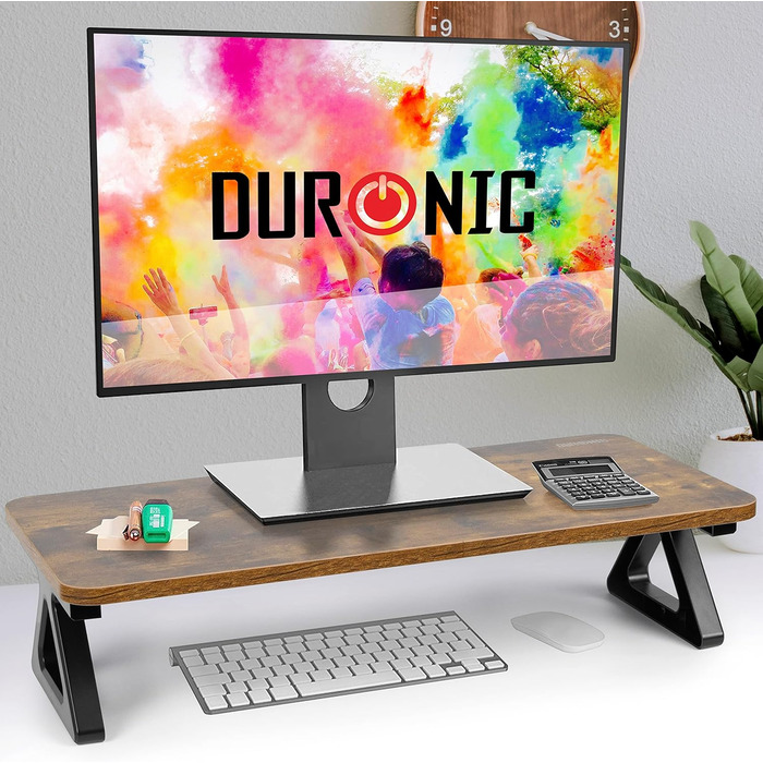 Підставка для монітора Duronic DM06-1, 62 x 30 см, підставка на стіл, підняття екрану, платформа для двох моніторів, вантажопідйомність 10 кг