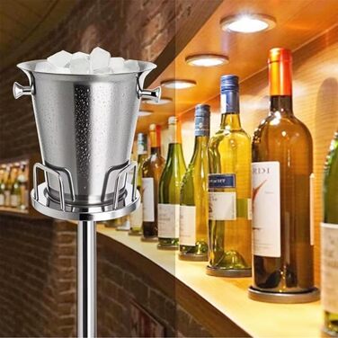 Ескірнер з нержавіючої сталі для барів, вечірок, весіль. Утримує 3-6 годин. Золотий, 3FT (срібло)