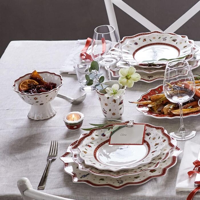 Десертна чаша на ніжці Villeroy & Boch Toy's Delight, преміум порцеляна, біло-червона