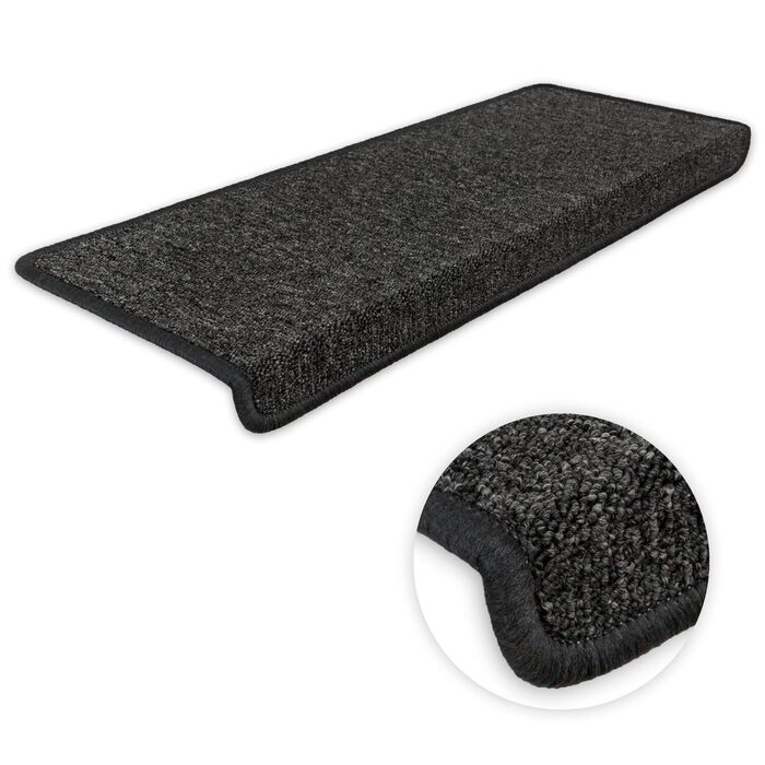 Ступінчасті килимки Kettelservice-Metzker Monza прямокутні, антрацит, 1 шт.