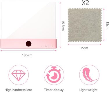 Світлодіодна плоска лампа для читання книг HOTUT Lightwedge, портативна LED-підсвітка сторінок для ліжка з захистом очей, рожева