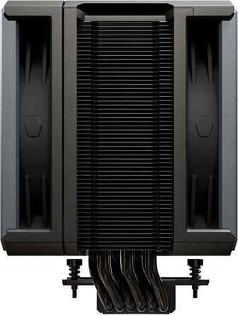 Cooler Master Hyper Hyoer 612 Apex: Повітряний кулер для CPU з чорним алюмінієвим покриттям, 4 теплові трубки, вентилятор MF120 Halo2 ARGB, підтримка LGA1700 & AM5, ARGB-виявлення, V2