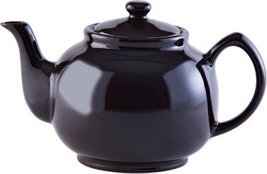 Чайник Price & Kensington на 10 чашок, високоякісна кам'яна кераміка, глянцева глазур, коричневий Rockingham, для чаю, вінтажний, підходить для мікрохвильової печі та посудомийки