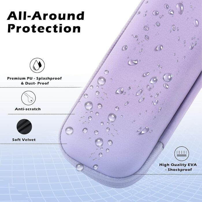 Чохол для Apple Pencil та інших стилусів: преміум шкіра, USB-кабель, фіолетовий