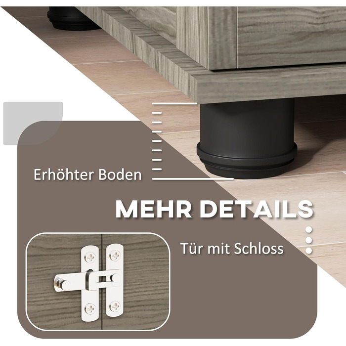 Клітка для собак PawHut з замком, подушкою та столиком, 80 x 56 x 63 см, сірий колір