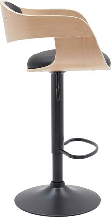 Kingston Adjustable Bar Stool with Premium Faux Leather Upholstery - Durable Metal Frame, 330lb Capacity