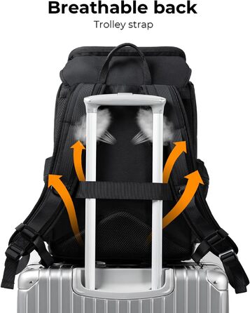 Чорний рюкзак для камери K&F Concept 25L: для фотографів, з відділенням для ноутбука, штатива та об'єктивів, водонепроникний, з дощем.