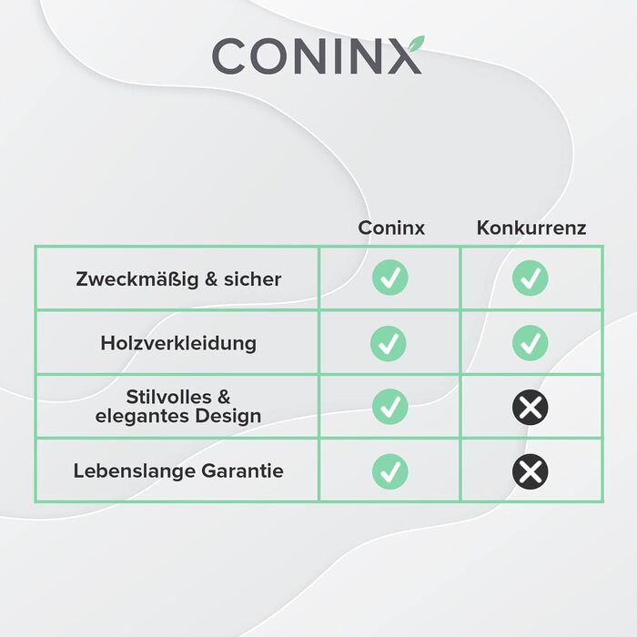 Дерев'яний блок для ножів Coninx з акації, 15 слотів, підставка для кухонних ножів, без ножів, для 15 ножів і мусата, розмір 13x19x22 см