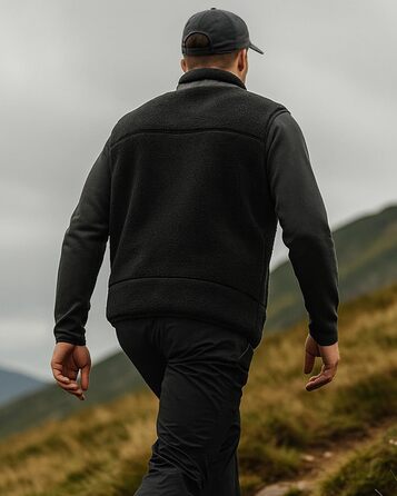 Обогреваемый жилет LABCOOL для мужчин и женщин - флисовый жилет з USB-живленням (10000mAh Powerbank), 6 зон обігріву, 3 температурні режими, машинне прання, XL, чорний