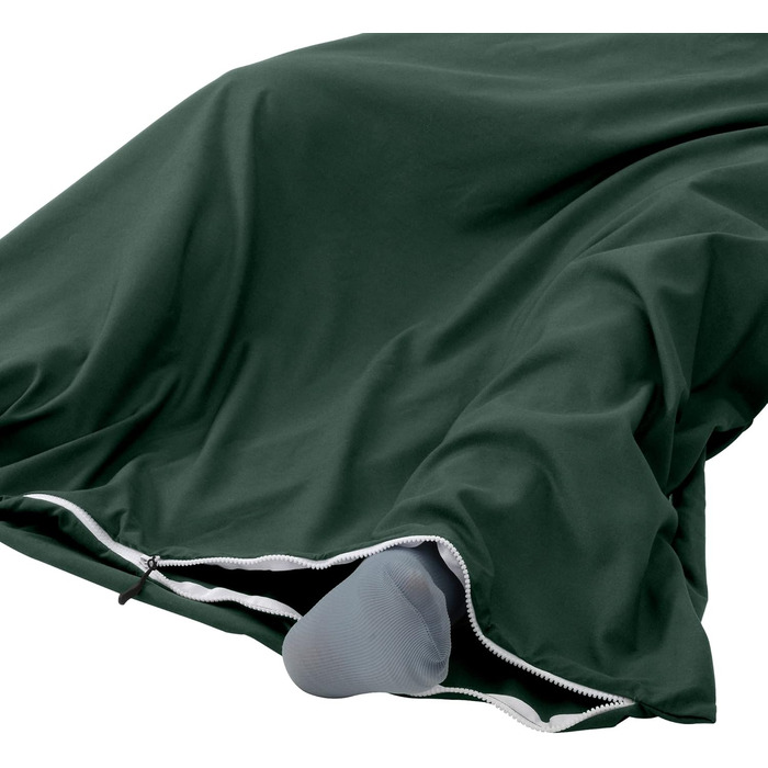 Traveler's Pal Hüttenschlafsack (Hutten Sleeping Bag) made of 100% Duraweave - Sleeping bag with side and foot zipper - Lightweight and thin Inlett summer sleeping bag, breathable and skin-friendly