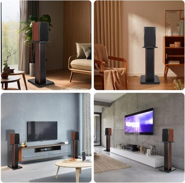 Підставка для акустики OUUTMEE 60 см (2 шт.) - дерев'яні, для Hi-Fi, кінотеатр, універсальні, з піском, для полиць