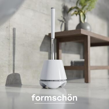 SAVEGA® Оригінальна силіконова щітка для унітазу - набір з тримачем - антибактеріальна, сіра, кругла