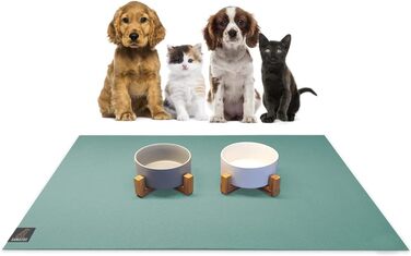 Підкладка під миску SanoZoo для котів (30x40 см, Petrol) - Еко-Текс, Made in Germany