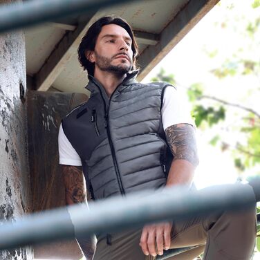 Легка бафферова жилетка Ellobird для чоловіків: робота, туризм, відпочинок, зима, бавовна, стегане вбрання, робочий одяг