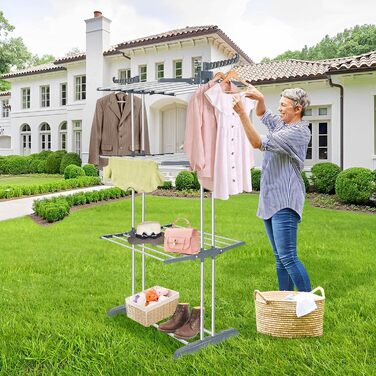 Кімнатна сушарка для білизни Turm 6 крил, сіра, стандарт