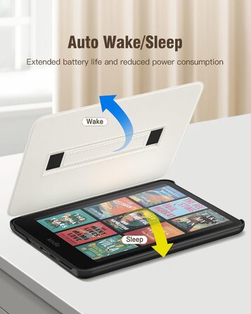 Чохол MoKo для Kindle Paperwhite (12-ге покоління, 2024) та Kindle Colorsoft Signature Edition (2024), з петлею для руки, авто-ввімкнення/вимкнення, Agave Grün (рожеві квіти)