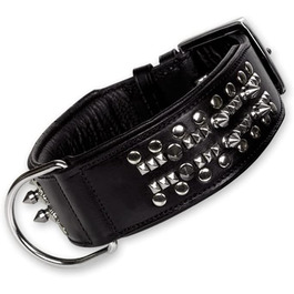 Нашийник для собак Nobby Leder, чорний, 45 см (регулюється 38-43 см), ширина 30 мм