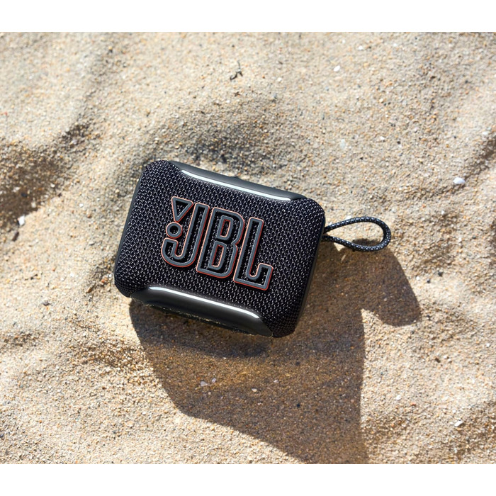 JBL GO 5: Портативна Bluetooth колонка, чорна. Водонепроникна, до 10 годин роботи, потужний бас