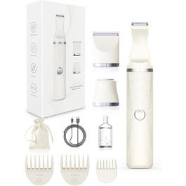 Електричний набір для гоління жінок, багатофункціональний. Ідеально підходить для гоління тіла, зони бікіні, ніг та рук. З USB-C зарядкою та чохлом. Бежевий колір.