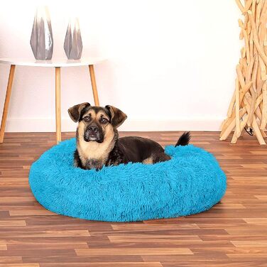 Лежанка для собак та котів Yuma Spazio, 50x70 см, тюрквіс (стійка до укусів, міцна, знімне покриття)