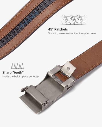 Чоловічий шкіряний ремінь BOSTANTEN з автоматичною застібкою-разом, 35 мм, регульований, довжина 115/135 см