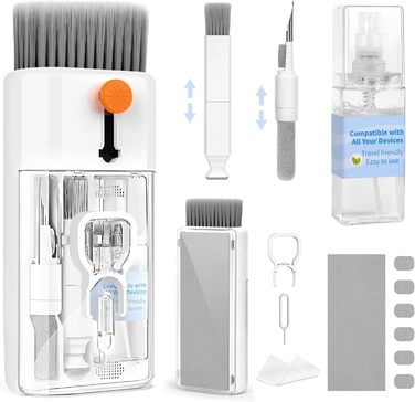 Набір для чищення клавіатури 12 в 1: очищувач екрану, щітка, для iPhone, MacBook, PC, камери