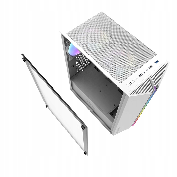Корпус для комп'ютера darkFlash DK151 LED білий, Midi Tower, 3 RGB вентилятори