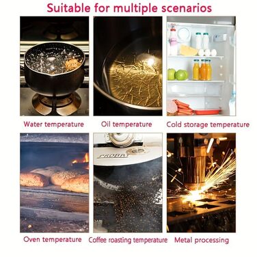 Інфрачервоний термометр лазерний, цифровий -37°F~1022°F (-32°C～550°C) - для кухні, приготування їжі, барбекю