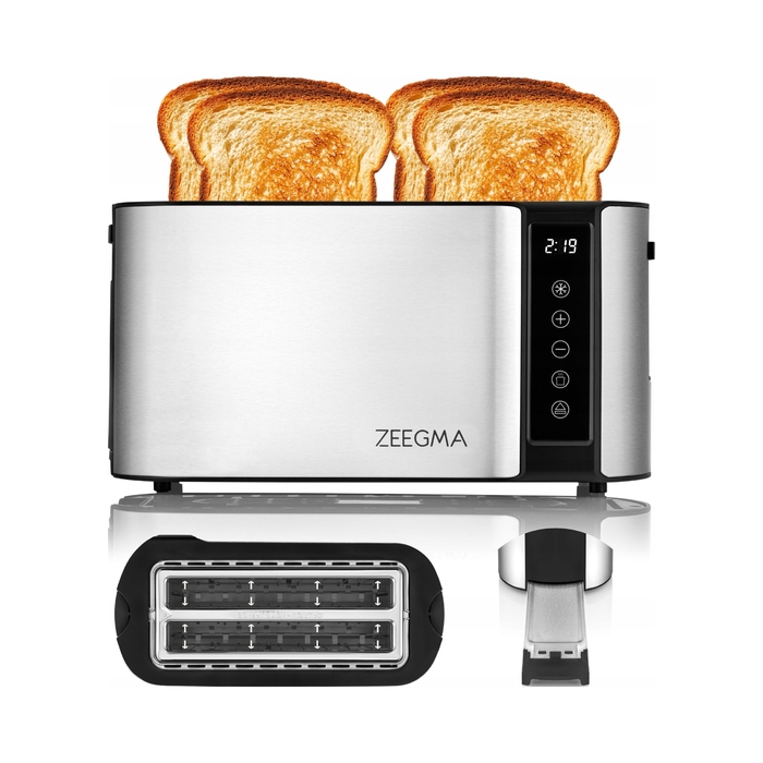 Тостер Zeegma Tostee Chef, сріблястий/сірий, 1500 Вт